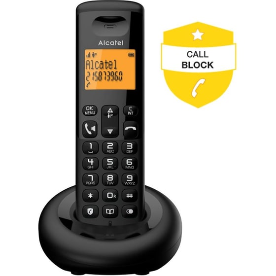 Ασύρματο Τηλέφωνο Alcatel E260 EWE Solo - Μαύρο image 0