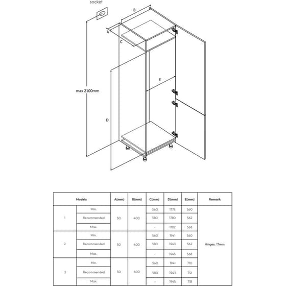 CANDY CNBQL3518EV 268 Lt Εντοιχιζόμενος Ψυγειοκαταψύκτης image 12