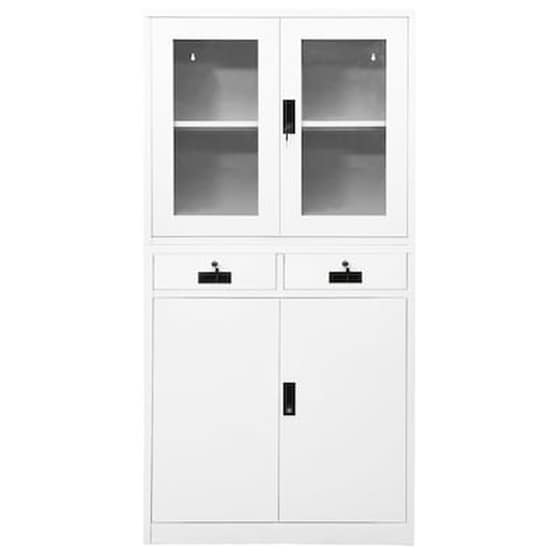 Ντουλάπα Γραφείου VidaXL από Ατσάλι 90x40x180 cm - Λευκό image 5