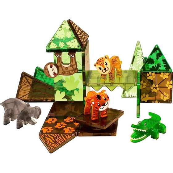 Magna-Tiles® Jungle Animals Μαγνητικό Παιχνίδι Κατασκευών - 25 Κομμάτια (21225) image 2