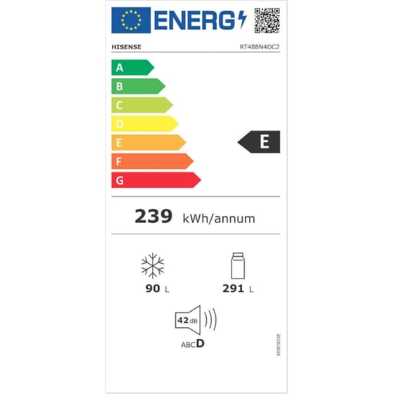 HISENSE RT488N4DC2 381 Lt Inox Δίπορτο Ψυγείο image 5