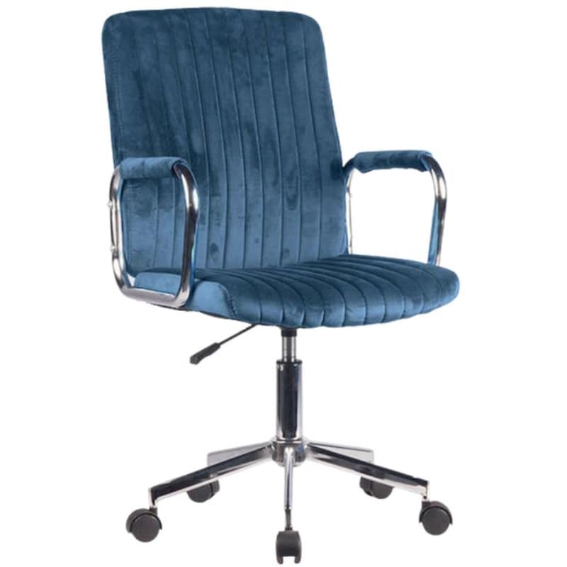 Καρέκλα Γραφείου Glam Βελούδινη – Μπλε
