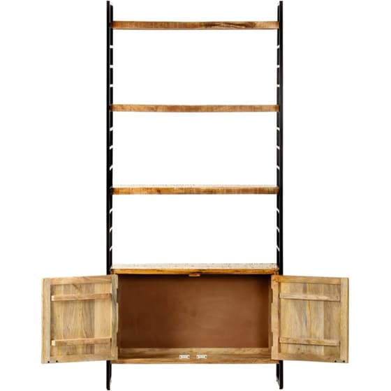 Βιβλιοθήκη VidaXL Μεταλλική με 2 Πόρτες 80x180 cm - Καφέ image 2