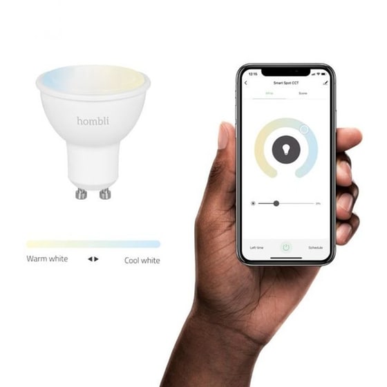 Έξυπνη Λάμπα Hombli Smart GU10 4.5W WHT Dimmable 2 Τμχ - Ρυθμιζόμενο Λευκό image 7