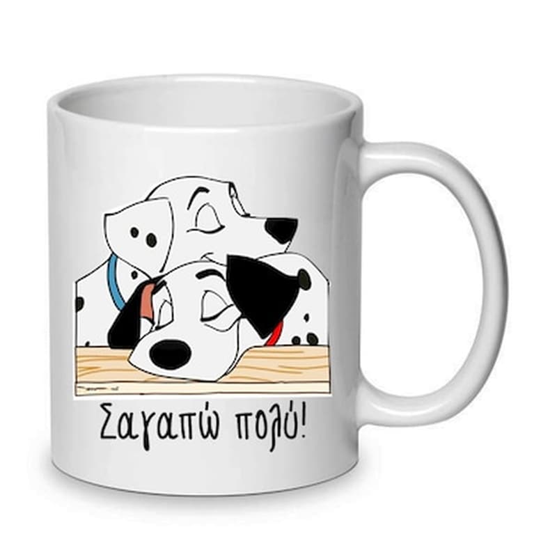 OEM Κούπα 101 Dalmatians Κεραμική 330 ml - Λευκό