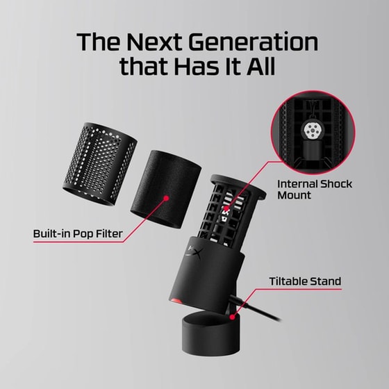 HyperX Solocast 2 Μικρόφωνο Streaming - Μαύρο image 9