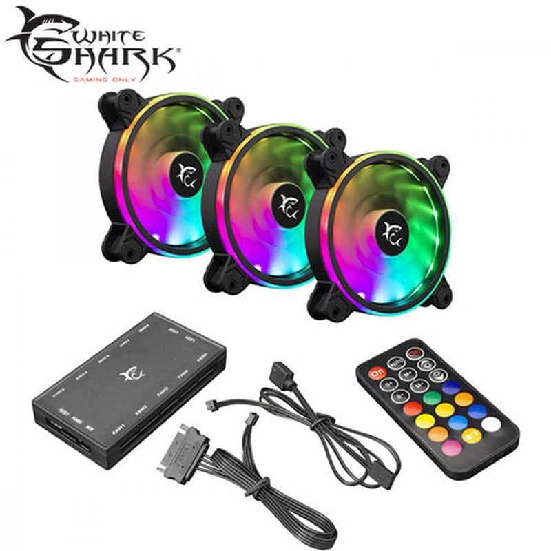 WHITE SHARK Case Fan White Shark 1262-04-V Nebula 120mm RGB - 3τμχ
