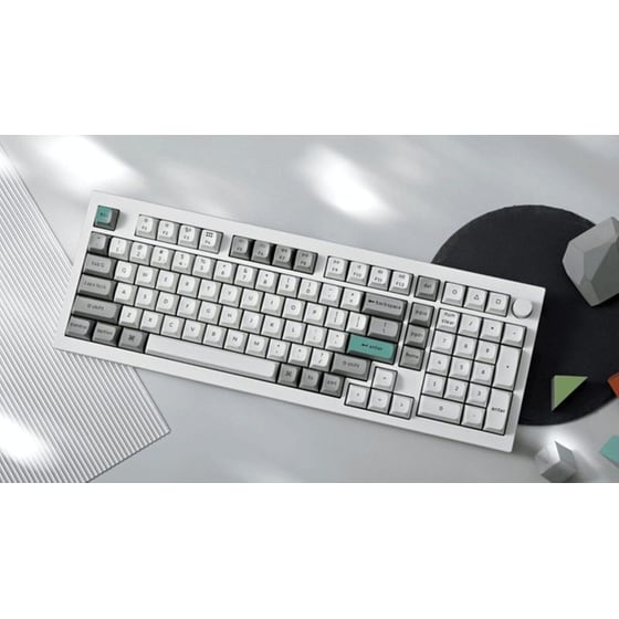 Keychron Q5M-P1 Gaming Μηχανικό Ασύρματο Full Size Πληκτρολόγιο με Gateron Jupiter Red διακόπτες και RGB Λευκό (US) image 3