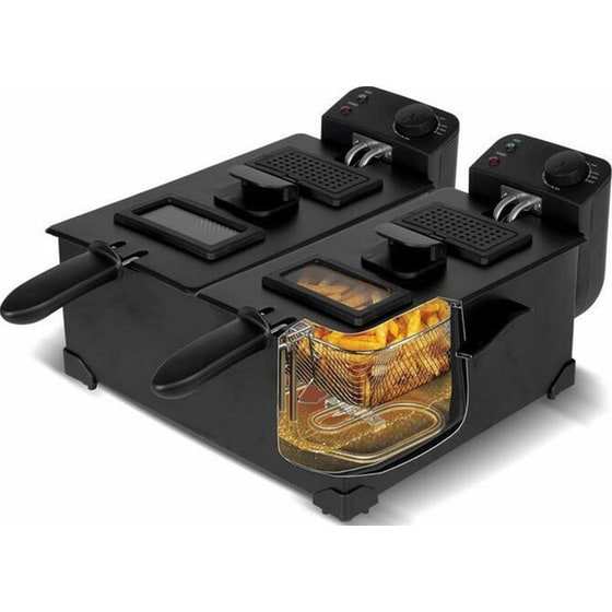 TURBOTRONIC TT-DF2 με Καπάκι 3600 W 6 L Μαύρο Φριτέζα Λαδιού image 2
