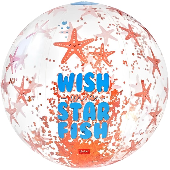 Φουσκωτή Μπάλα Παραλίας Legami Starfish Glitter - Διάφανη image 0