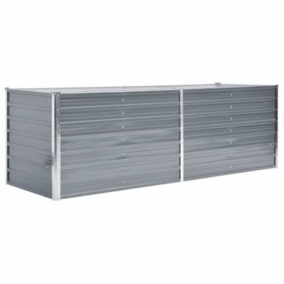 Vidaxl Ζαρντινιέρα Κήπου Γκρι 240 X 80 X 77 Εκ. Γαλβανισμένος Χάλυβας image 3