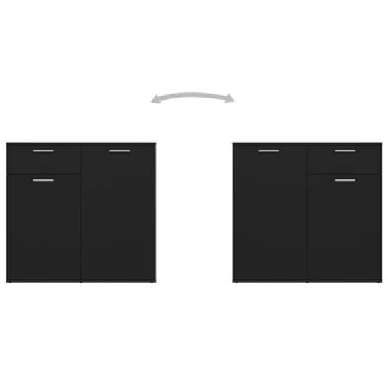 Vidaxl Μπουφές Μαύρος 160 X 36 X 75 Εκ. Από Μοριοσανίδα image 5