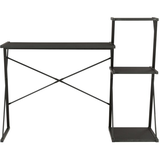 Γραφείο Βιβλιοθήκη VidaXL από Ατσάλι 116x50cm - Μαύρο image 1