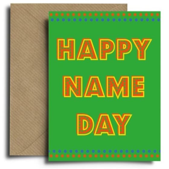 Ευχετήρια Κάρτα Spread The Magic Happy Nameday Dots image 0