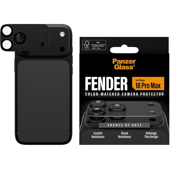 Προστατευτικό καμερών Apple iPhone 18 Pro Max - PanzerGlass Fender Camera Protector - Dark Grey image 1