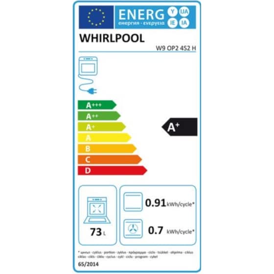 WHIRLPOOL W9 OP2 4S2 H 73 Lt Inox Εντοιχιζόμενος Φούρνος Άνω Πάγκου image 3