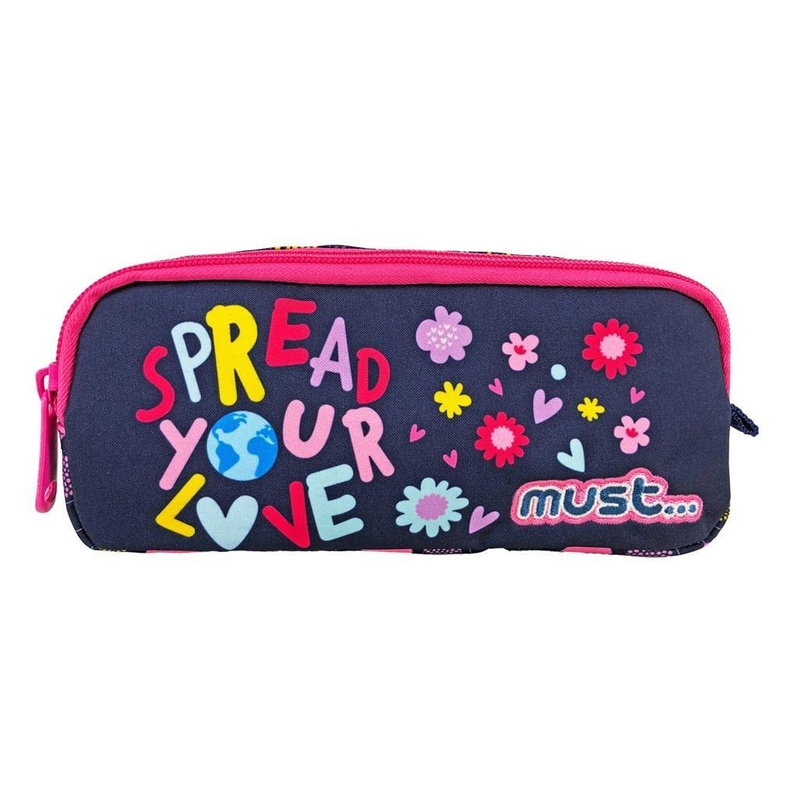 MUST... Κασετίνα Βαρελάκι Must Energy Spread Your Love 2 Θήκες