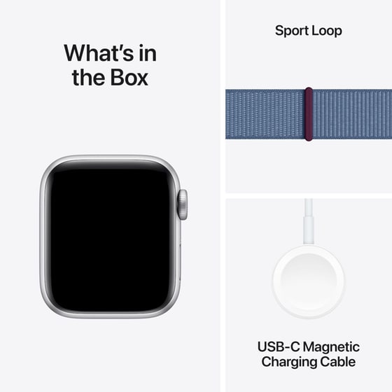 Apple Watch SE Silver Aluminium GPS 40mm - Winter Blue Sports Loop Regular image 7