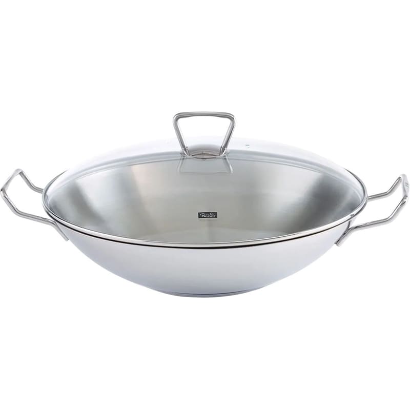 FISSLER Kunming 36 cm Wok με Γυάλινο Καπάκι Inox