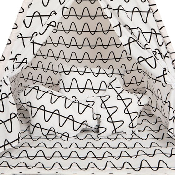 Baby Adventure Παιδική Σκηνή Teepee Black Wave (δώρο 3 Μαξιλάρια) Br75399 image 1