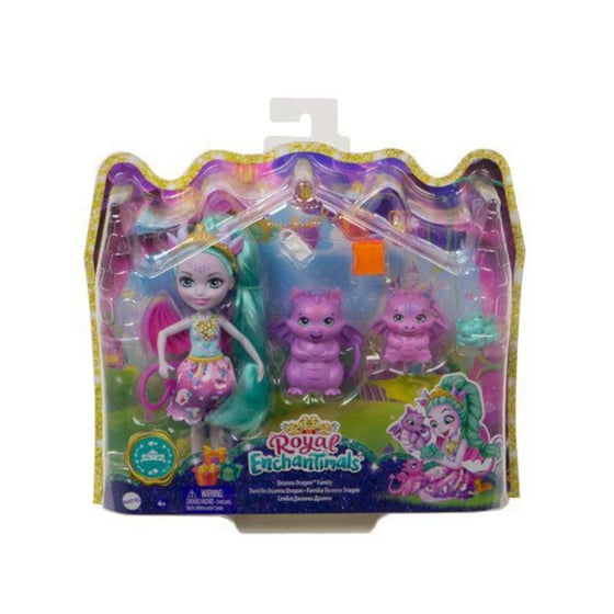Κούκλα Enchantimals Royals Deanna Dragon & Οικογένεια Δράκοι image 0