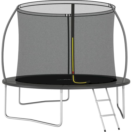 VidaXL Σετ Τραμπολίνου Στρογγυλό 305x76cm για έως 150kg - Μαύρο/ Γκρι image 0