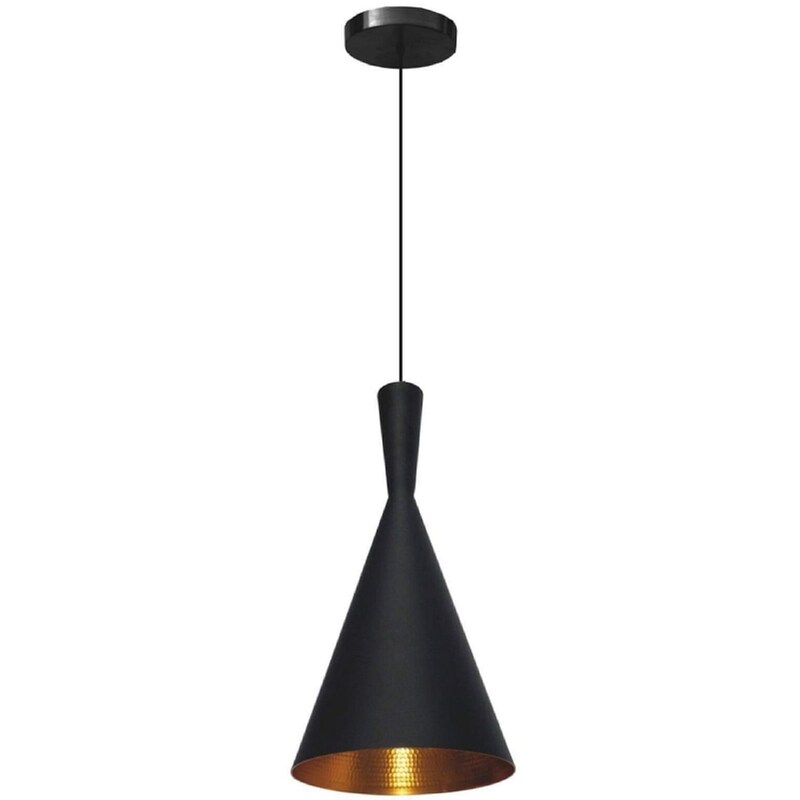 Φωτιστικό Οροφής Μονόφωτο Χατζηκοντίδης C10 Ciclio-c Μεταλλικό - Μαύρο/Χρυσό