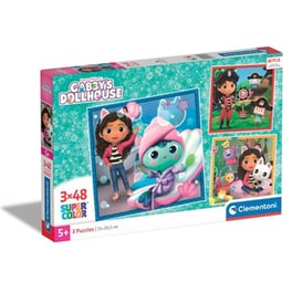 Παιδικό Παζλ Clementoni Super Color Gabby's Dollhouse (3x48 Κομμάτια)