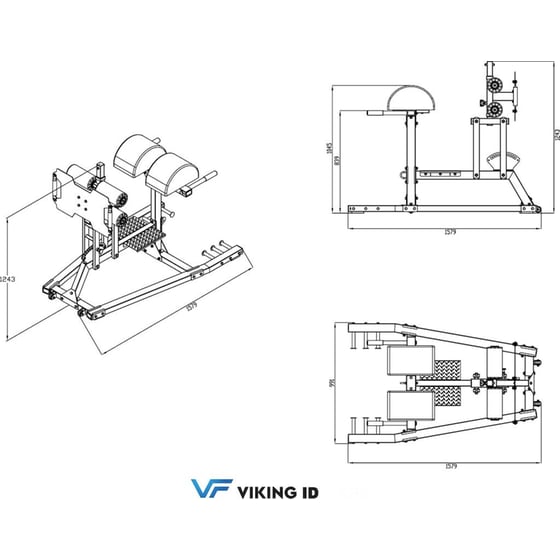 Ραχιαίων Πάγκος Γυμναστικής GHD Viking RC-4 164x100x125cm - Μαύρο image 8