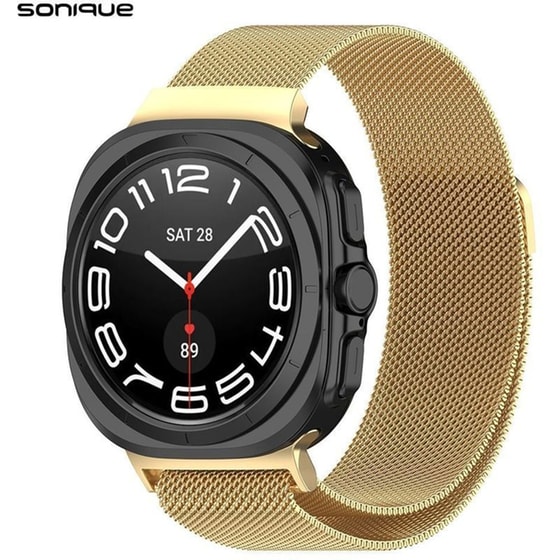 Λουράκι Sonique Stainless Steel Milanese Classic για Galaxy Watch Ultra 47mm - Gold image 0
