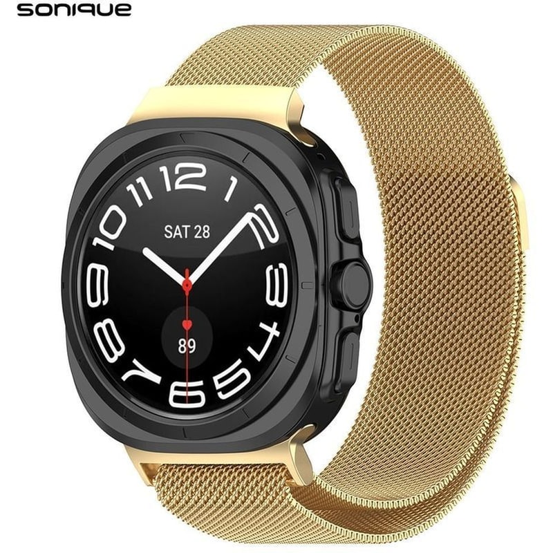 SONIQUE Λουράκι Sonique Stainless Steel Milanese Classic για Galaxy Watch Ultra 47mm - Gold