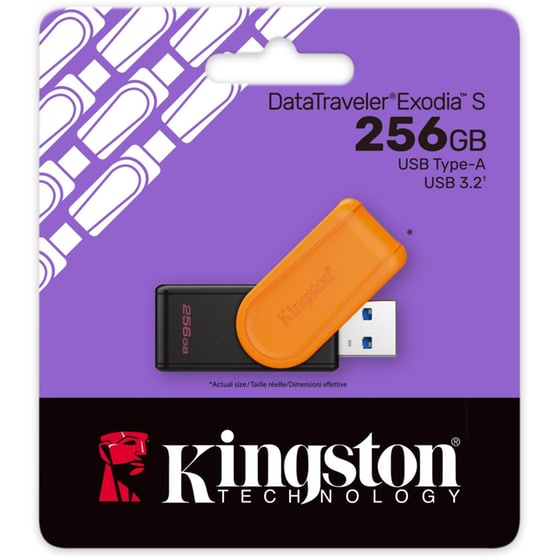Kingston DataTraveler Exodia S 256GB USB 3.2 Stick - Πορτοκαλί image 1