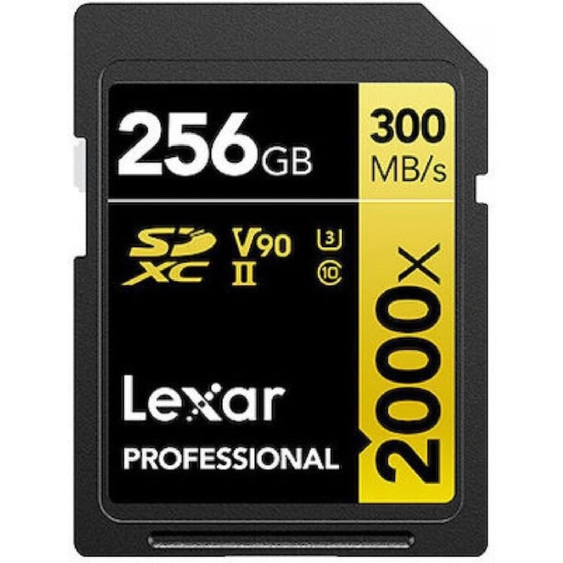 LEXAR Lexar Professional SDXC 256GB 2000x Class 10 U3 V90 UHS-II