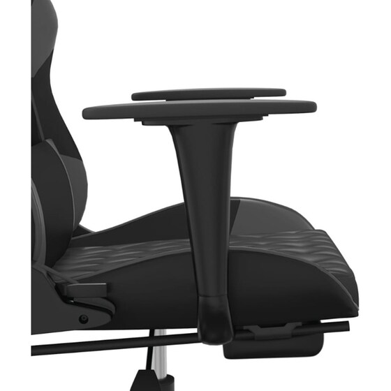 Καρέκλα Gaming VIDAXL 3143768 με Υποπόδιο από Τεχνητό Δέρμα - Μαύρο image 7