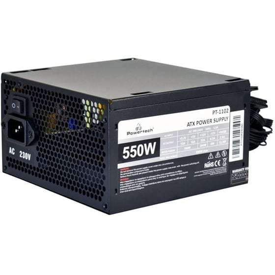 Τροφοδοτικό Υπολογιστή Powertech PT-1102 550W ATX 120mm Fan - Μαύρο image 0