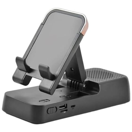 Βάση Στήριξης Επιτραπέζια OEM F18 Με Ηχείο Bluetooth,Θύρες Usb,Tf Και Micro USB - Μαύρο image 0