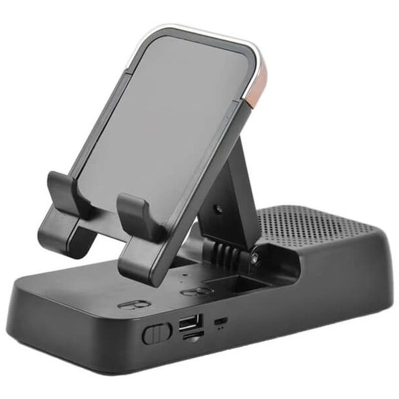 OEM Βάση Στήριξης Επιτραπέζια OEM F18 Με Ηχείο Bluetooth,Θύρες Usb,Tf Και Micro USB - Μαύρο