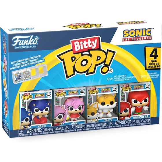 Funko Bitty Pop! 4-Pack: Sonic The Hedgehog - Sonic, Amy, Tails, Knuckles Vinyl Figures image 3
