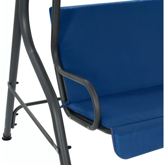 Κούνια Κήπου VidaXL με Σκίαστρο από Χάλυβα 170x110x153 cm - Σκούρο Μπλε image 3