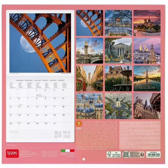 Ημερολόγιο Τοίχου Legami 2026 Paris 30x29cm image 2