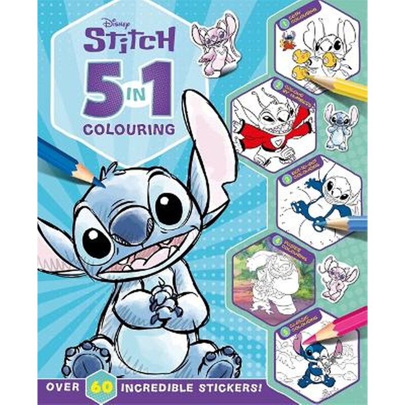 Disney Stitch: 5 in 1 Colouring