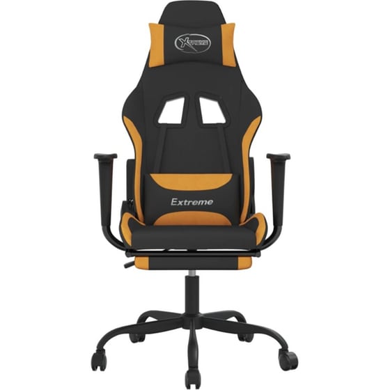 Καρέκλα Gaming VIDAXL 3143727 με Υποπόδιο - Μαύρο image 1