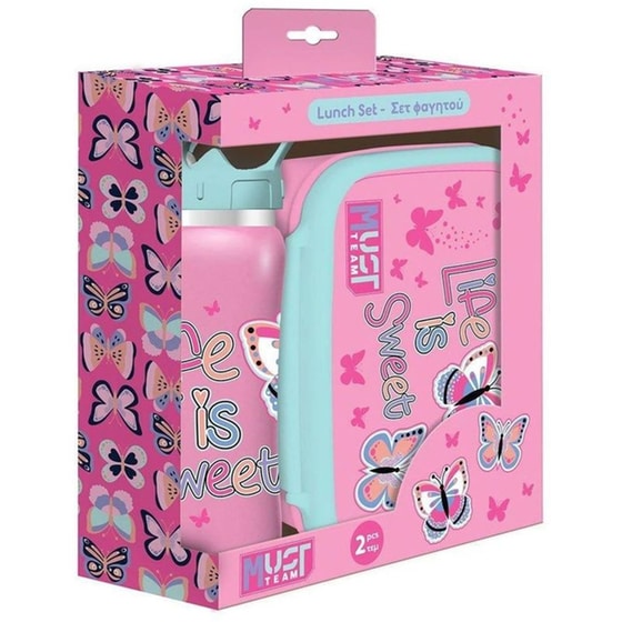 Σετ Φαγητού Must Team Life is Sweet Φαγητοδοχείο 800ml-Παγούρι Ανοξείδωτο 500ml image 0