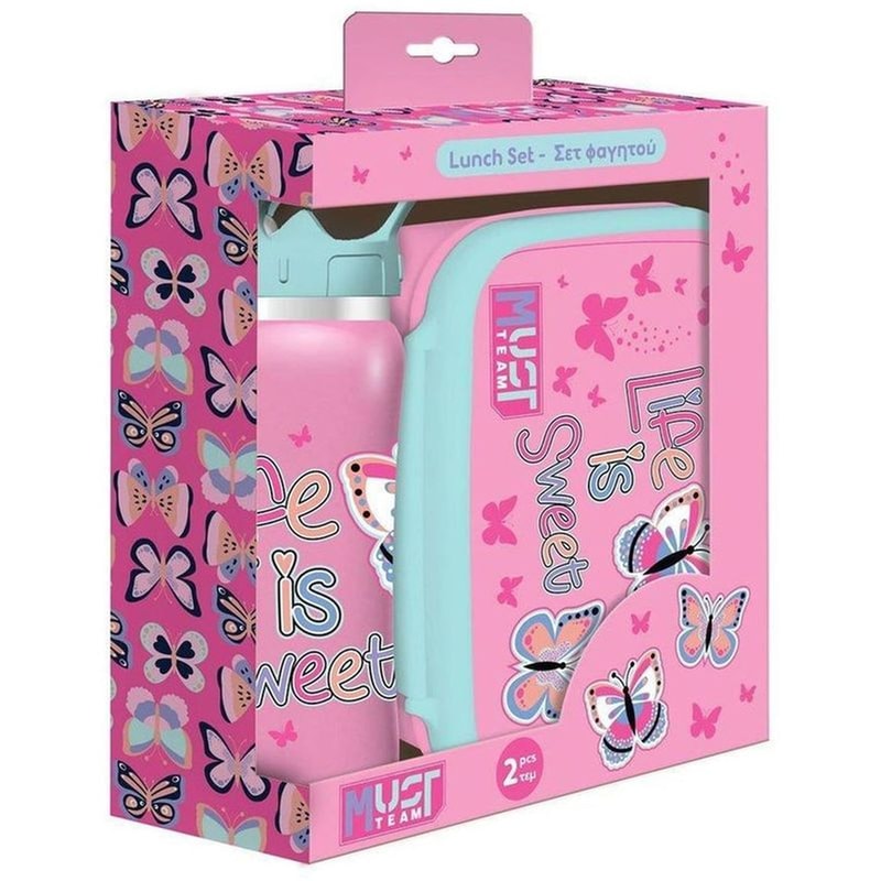 Σετ Φαγητού Must Team Life is Sweet Φαγητοδοχείο 800ml-Παγούρι Ανοξείδωτο 500ml