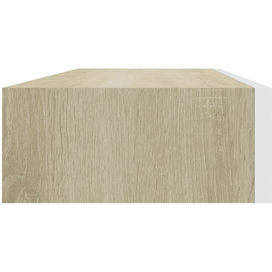 Ράφι Τοίχου VidaXL με Συρτάρι από MDF 60x23.5 cm - Δρυς/ Λευκό image 3