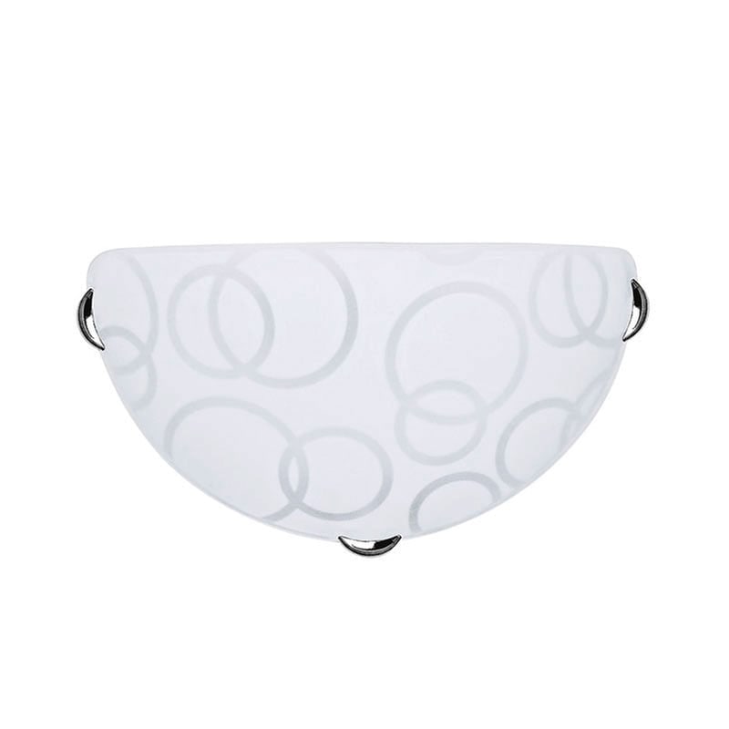 Απλίκα Τοίχου Eurolamp Leia 145-22400 Γυάλινη 30x9x16 cm - Λευκή/Ασημί