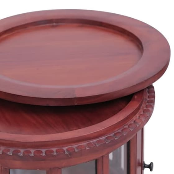 Vidaxl Τραπεζάκι Βιτρίνα Καφέ 50 X 50 X 76 Εκ. Από Μασίφ Μαόνι image 5