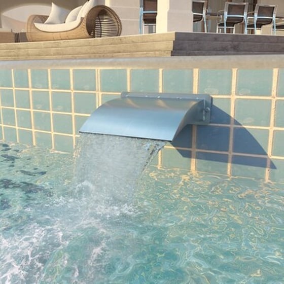 Vidaxl Σιντριβάνι Πισίνας Ασημί 30 X 9 X 26 Εκ. Από Ανοξείδωτο Ατσάλι image 0