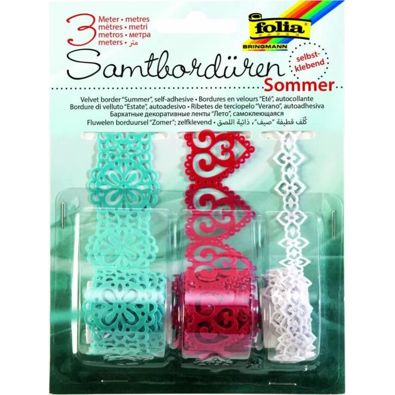 Folia Βελουτέ Μπορντούρες 3 Σχέδια - Summer