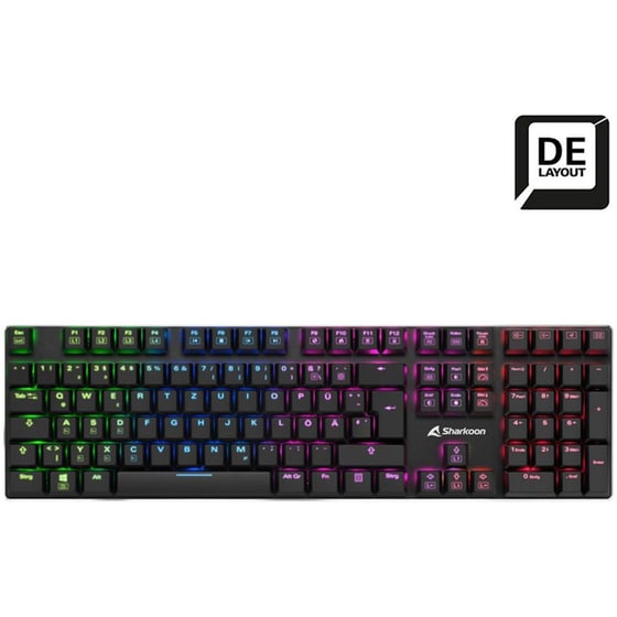 Sharkoon PureWriter TKL RGB Gaming Μηχανικό Πληκτρολόγιο Tenkeyless με Kailh Blue διακόπτες και RGB φωτισμό (US) image 1